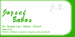 jozsef babos business card