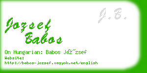 jozsef babos business card